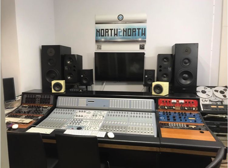 The North2North mastering control room in Rome